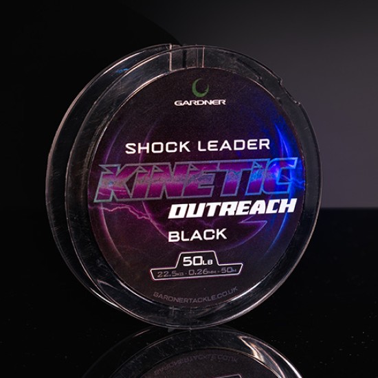 Шок лидер Gardner Kinetic OutReach Shock Leader 50lb 0.26mm 50m (Black)