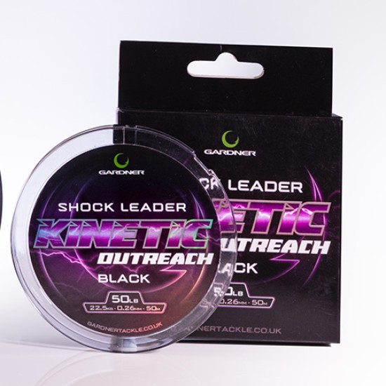 Шок лидер Gardner Kinetic OutReach Shock Leader 50lb 0.26mm 50m (Black)